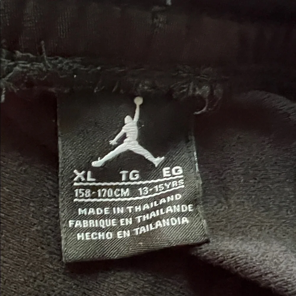 Jordan Kids Black Sweatpants with Red Logo